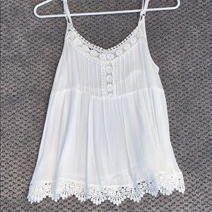 White lace tank top